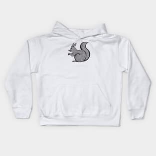 Red Squirrel Ink Art - cool and cute animal design - on white Kids Hoodie